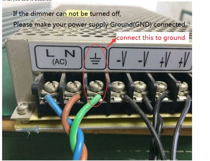 how to make the power supply connected to ground